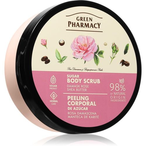 Damask Rose & Shea Butter Body Scrub exfoliante corporal a base de azúcar 200 ml - Green Pharmacy - Modalova