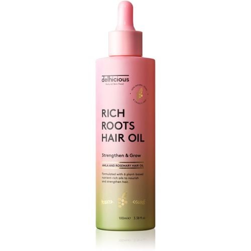 RICH ROOTS AMLA & ROSEMARY HAIR OIL olio idratante e lenitivo per cuoi capelluti secchi con prurito 100 ml - delhicious - Modalova