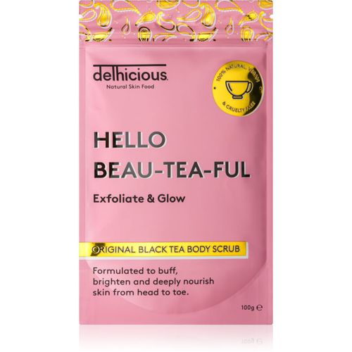 HELLO BEAU-TEA-FUL ORIGINAL BLACK TEA scrub lisciante corpo 100 g - delhicious - Modalova