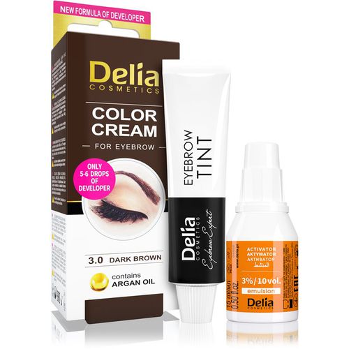Argan Oil Farbe für die Augenbrauen Farbton 3.0 Dark Brown 15 ml - Delia Cosmetics - Modalova