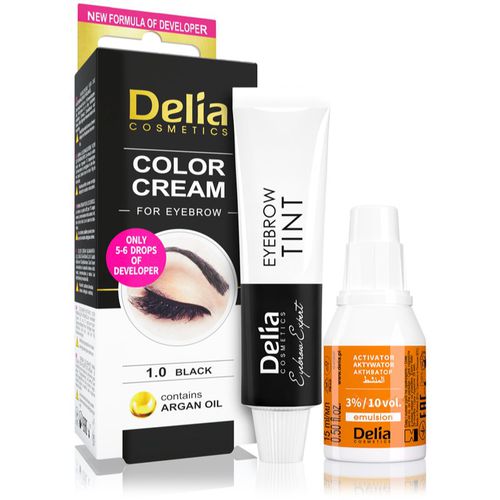 Argan Oil Farbe für die Augenbrauen Farbton 1.0 Black 15 ml - Delia Cosmetics - Modalova