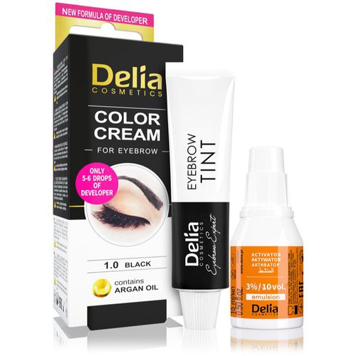 Argan Oil tinta per sopracciglia colore 1.0 Black 15 ml - Delia Cosmetics - Modalova