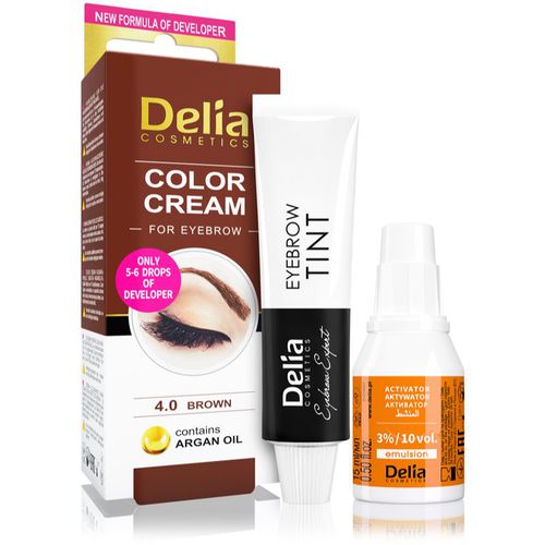 Argan Oil Farbe für die Augenbrauen Farbton 4.0 Brown 15 ml - Delia Cosmetics - Modalova