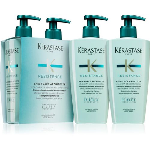 Résistance Bain Force Architecte Shampoo mit stärkender Wirkung für geschwächtes und leicht beschädigtes Haar 2x500 ml - Kérastase - Modalova