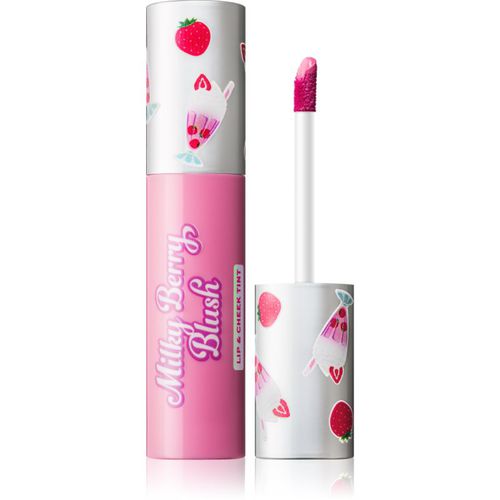 Milkshake Milky Berry Blush maquillaje multifuncional para rostro y labios tono Strawberry Shake 10 ml - I Heart Revolution - Modalova