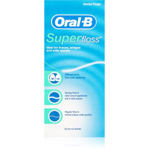 Super Floss filo interdentale per apparecchi ortodontici e protesi 50 pz - Oral B - Modalova