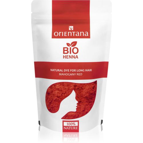 Bio Henna Long Hair pflegende Haarcoloration Farbton Mahogany Red 100 g - Orientana - Modalova