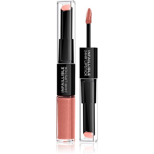 Infallible brillo y barra de labios de larga duración 2 en 1 tono 312 Incessant Russet 5 ml - L’Oréal Paris - Modalova