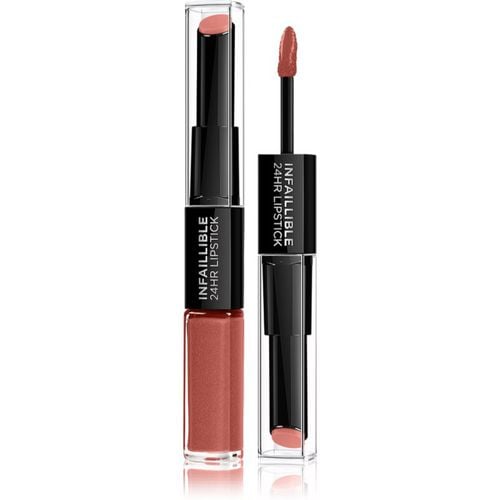 Infallible brillo y barra de labios de larga duración 2 en 1 tono 404 Corail Constant 5 ml - L’Oréal Paris - Modalova