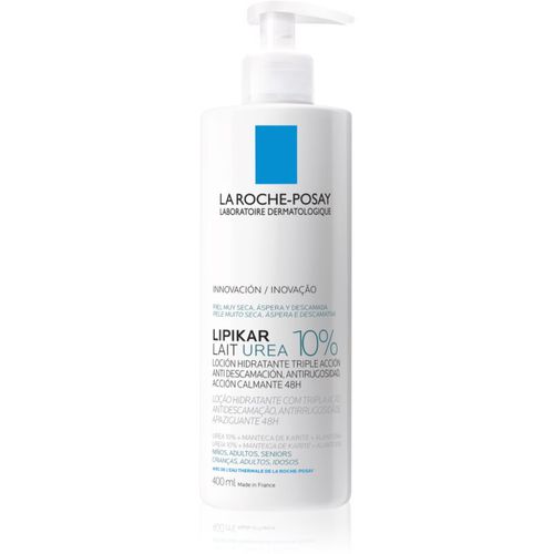 Lipikar Lait Urea 10% leche corporal calmante para pieles muy secas 400 ml - La Roche-Posay - Modalova