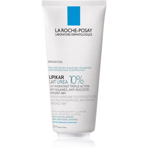 Lipikar Lait Urea 10% latte lenitivo corpo per pelli molto secche 200 ml - La Roche-Posay - Modalova