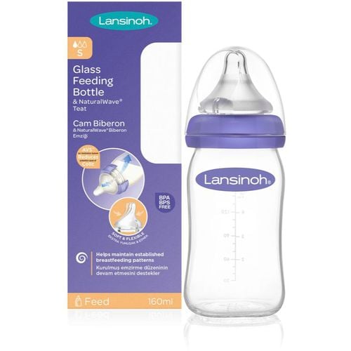 NaturalWave Glass biberón Slow 160 ml - Lansinoh - Modalova