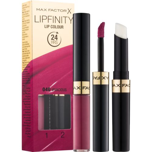 Lipfinity Lip Colour rossetto lunga tenuta con balsamo colore 040 Vivacious 4,2 g - Max Factor - Modalova