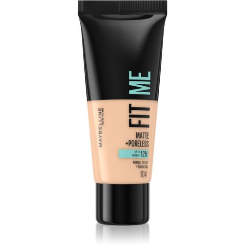 Fit Me! Matte+Poreless fondotinta matte per pelli normali e miste colore 104 Soft Ivory 30 ml - Maybelline - Modalova