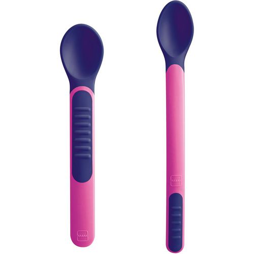 Feeding Spoons & Cover cucchiaino 6m+ Violet 2 pz - MAM - Modalova