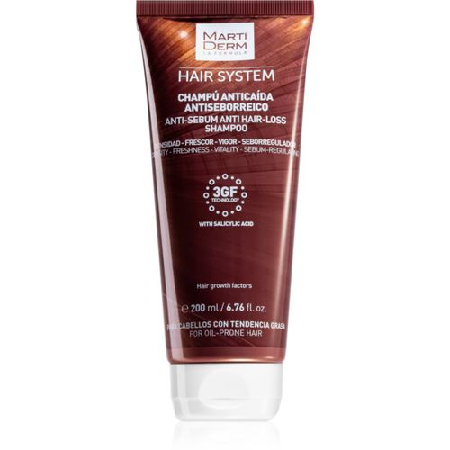 Hair System champú anticaída para cuero cabelludo graso 200 ml - Martiderm - Modalova