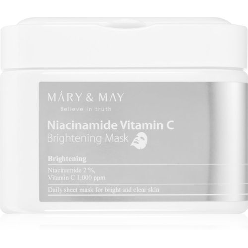 Niacinamide Vitamin C Brightening Mask conjunto de máscaras de hoja para iluminar la piel 30 ud - MARY & MAY - Modalova