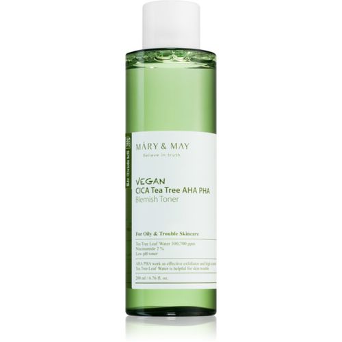 Cica Tea Tree AHA PHA lozione tonica lenitiva per pelli problematiche, acne 200 ml - MARY & MAY - Modalova