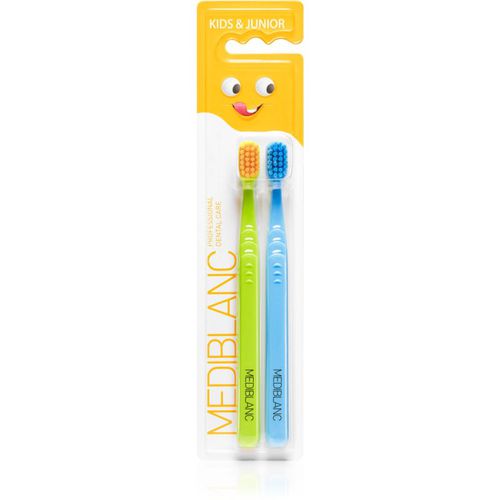 KIDS & JUNIOR Ultra Soft cepillo de dientes para niños ultra suave Green, Blue 2 ud - MEDIBLANC - Modalova