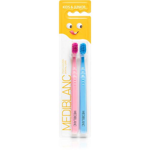 KIDS & JUNIOR Ultra Soft cepillo de dientes para niños ultra suave Pink, Blue 2 ud - MEDIBLANC - Modalova