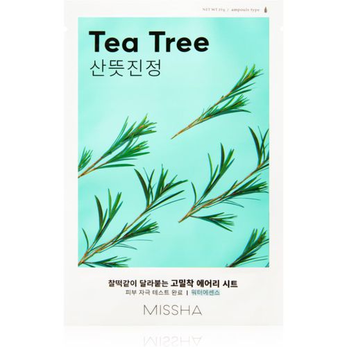 Airy Fit Tea Tree Zellschichtmaske mit reinigender und erfrischender Wirkung für empfindliche Haut 19 g - Missha - Modalova