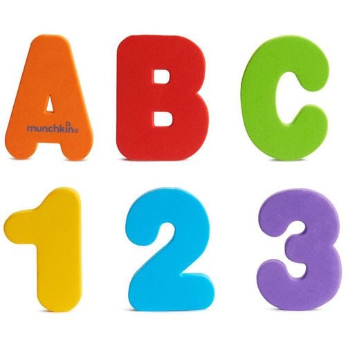 Bath Learn Letters & Numbers giocattolo acquatico 18 m+ 36 pz - Munchkin - Modalova