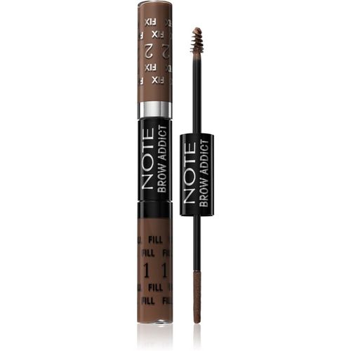 Brow Addict gel de styling para cejas tono 02 Light Brown 2x5 ml - Note Cosmetique - Modalova