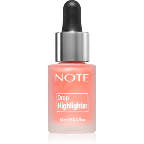 Drop Highlighter iluminador líquido con pipeta 01 Pearl Rose 14 ml - Note Cosmetique - Modalova