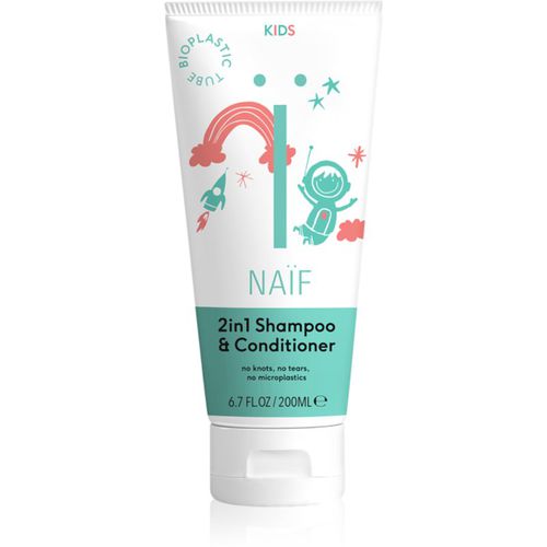 Kids Shampoo & Conditioner shampoo e balsamo 2 in 1 per bambini 200 ml - Naif - Modalova