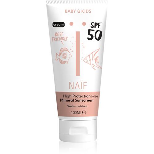 Baby & Kids Sun Cream SPF 50 crema protettiva abbronzante per bebè e bambini SPF 50 100 ml - Naif - Modalova