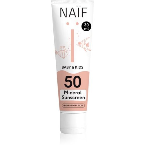 Baby & Kids Mineral Sunscreen SPF 50 crema protectora solar para niños y bebés SPF 50 30 ml - Naif - Modalova