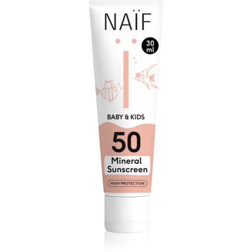 Baby & Kids Mineral Sunscreen SPF 50 crema protettiva abbronzante per bebè e bambini SPF 50 30 ml - Naif - Modalova