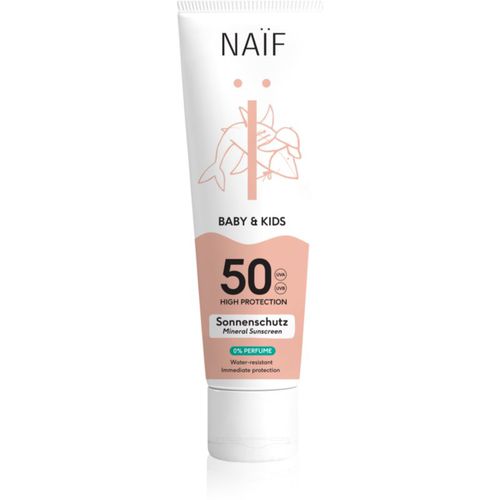 Baby & Kids Mineral Sunscreen SPF 50 0 % Perfume crema protectora solar para niños y bebés sin perfumesin perfumesin perfumesin perfume SPF 50 10 - Naif - Modalova