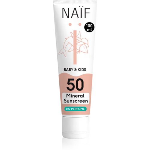 Baby & Kids Mineral Sunscreen SPF 50 0 % Perfume crema protettiva abbronzante per bebè e bambini senza profumazione SPF 50 100 ml - Naif - Modalova