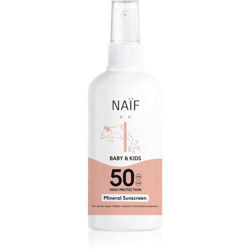 Baby & Kids Mineral Sunscreen SPF 50 spray protector solar para niños 100 ml - Naif - Modalova