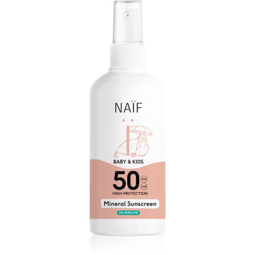 Baby & Kids Mineral Sunscreen SPF 50 0 % Perfume schützendes Sonnenspray 100 ml - Naif - Modalova