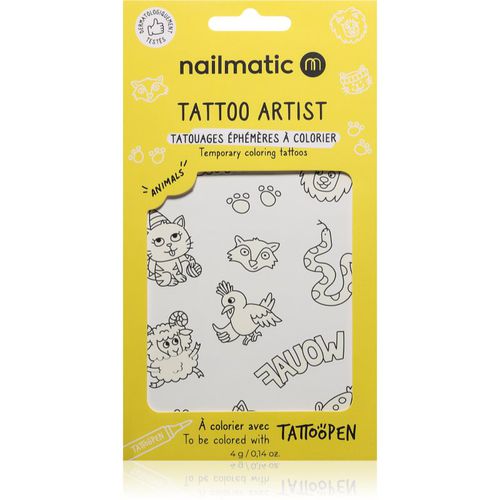 Tattoo Artist Temporary Coloring Tattoos tatuaggio per bambini 3 y+ Animals 9x16,3 cm - Nailmatic - Modalova