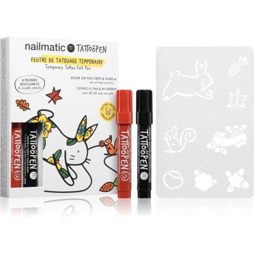 Temporary Tattoo Felt Pen set per bambini 3 y+ The Rabbit 10 pz - Nailmatic - Modalova