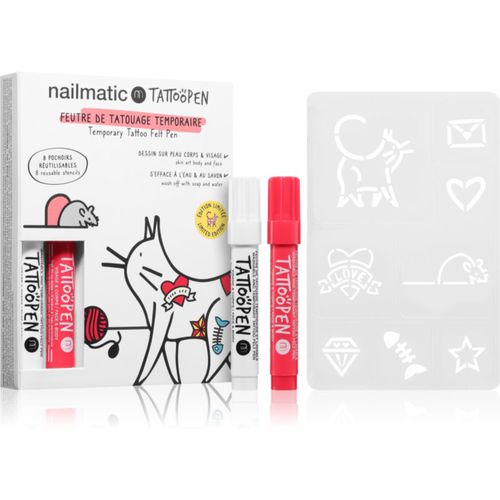 Temporary Tattoo Felt Pen Set 3 y + The Cat(für Kinder) - Nailmatic - Modalova