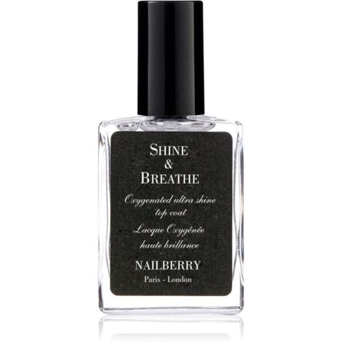 Shine & Breathe Oxygenated Ultra Shine Top Coat esmalte de uñas capa acabado para una protección perfecta y brillo intenso 15 ml - NAILBERRY - Modalova