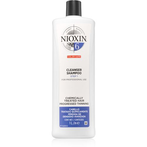 System 6 Color Safe Cleanser Shampoo champú limpiador para cabello químicamente tratado 1000 ml - Nioxin - Modalova