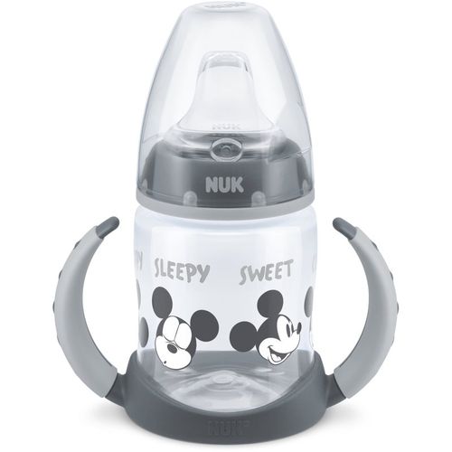 First Choice Mickey Mouse vaso de entrenamiento con asas 6m+ Grey 150 ml - NUK - Modalova