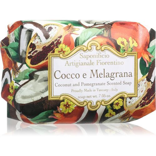 Coconut and Pomegranate Perfumed Soap sapone solido naturale 200 g - Saponificio Artigianale Fiorentino - Modalova