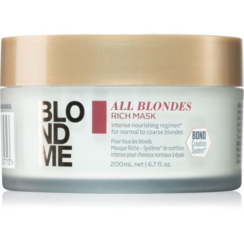 Blondme All Blondes Rich mascarilla nutritiva para cabello áspero 200 ml - Schwarzkopf Professional - Modalova