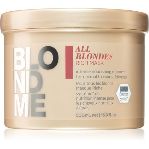 Blondme All Blondes Rich mascarilla nutritiva para cabello áspero 500 ml - Schwarzkopf Professional - Modalova