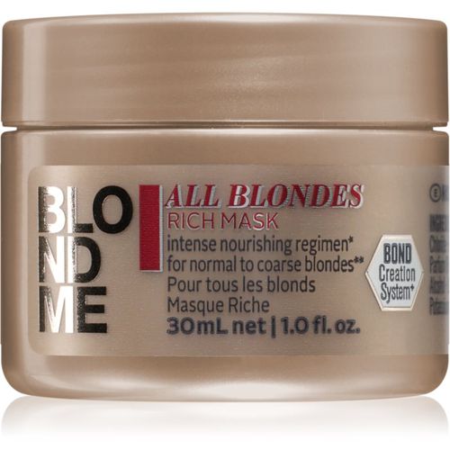 Blondme All Blondes Rich mascarilla nutritiva para cabello áspero 30 ml - Schwarzkopf Professional - Modalova