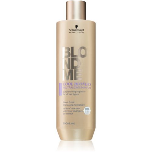 Blondme Cool Blondes champú para neutralizar el tono amarillo para cabello rubio y con mechas 300 ml - Schwarzkopf Professional - Modalova