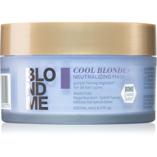 Blondme Cool Blondes Maske mit ernährender Wirkung neutralisiert gelbe Verfärbungen 200 ml - Schwarzkopf Professional - Modalova