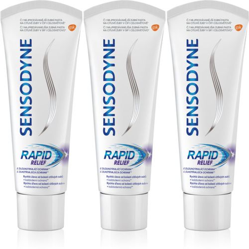 Rapid pasta de dientes con flúor para dientes sensibles 3x75 ml - Sensodyne - Modalova