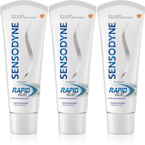 Rapid Whitening bleichende Zahnpasta für empfindliche Zähne 3x75 ml - Sensodyne - Modalova